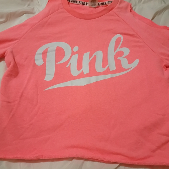 PINK Victoria's Secret Sweaters - PINK Victoria's Secret Neon Sweatshirt